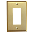 Brushed Brass 1 Gang Rocker Switchplate (Mid Size)