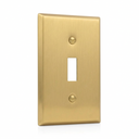 Signature 1-gang toggle switch plate in Brushed Brass