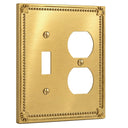 Pearl 2G TD Combo wall plate in Brushed Gold with Rio Salto packaging