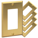Brushed Brass Single Rocker Switchplate
