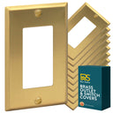 Brushed Brass Single Rocker Switchplate
