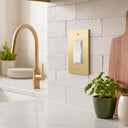 Forge 1G Rocker Wall Plate | Brushed Gold - lifestyle