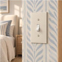 Forge 1G Toggle switch plate in Warm Ivory - lifestyle