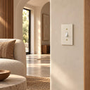Forge 1G Toggle switch plate in Warm Ivory - lifestyle