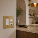 Forge 2G RD Combo Wall Plate | Brushed Gold - lifestyle