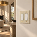 Forge 2G Rocker switch plate in Warm Ivory - lifestyle