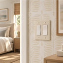 Forge 2G Rocker switch plate in Warm Ivory - lifestyle