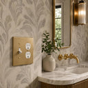 Forge 2G TD Combo Wall Plate | Brushed Gold - lifestyle