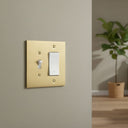 Forge 2G TR Combo Wall Plate | Brushed Gold - lifestyle