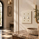 Forge 2G Toggle switch plate in Warm Ivory - lifestyle