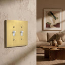 Forge 2G Toggle Wall Plate | Brushed Gold - lifestyle