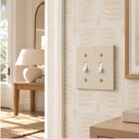 Forge 2G Toggle switch plate in Warm Ivory - lifestyle