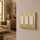 Forge 3G Rocker Wall Plate | Brushed Gold - lifestyle