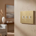 Forge 3G Toggle Wall Plate | Brushed Gold - lifestyle