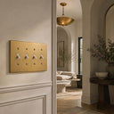 Forge 4G Toggle Wall Plate | Brushed Gold - lifestyle