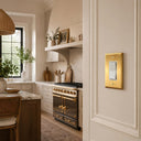 Deco 1G Rocker switch plate in Brushed Brass in a classic ki - lifestyle