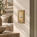 Botanical Garden 1G Toggle Wall Plate in Brushed Gold in a bedroom