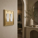 Imperial 2G Rocker Wall Plate | Brushed Gold - lifestyle