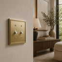 Imperial 2G Toggle Wall Plate | Brushed Gold - lifestyle
