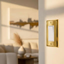 Signature 1G Rocker Wall Plate | Polished Gold - Lifestyle