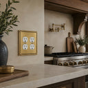 Pearl 2-gang duplex outlet cover in Brushed Gold, kitchen li - lifestyle