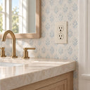 Forge 1G Duplex outlet plate in Warm Ivory - lifestyle
