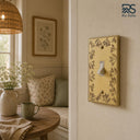 Floral 1G Toggle | Brushed Gold