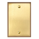 Brushed Brass 1 Gang Blank Outlet Cover (Mid Size)