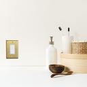 Brushed Brass 1 Gang Rocker Switchplate (Mid Size)