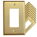 Brushed Brass 1 Gang Rocker Switchplate (Mid Size)