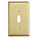 Brushed Brass 1 Gang Toggle Switchplate (Mid Size)