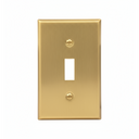 Brushed Brass 1 Gang Toggle Switchplate