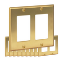 Brushed Brass 2 Gang Rocker Switchplate