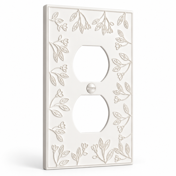 Floral 1G Duplex | White