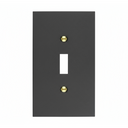 Modern Black 1 Gang Toggle Switchplate (Mid Size)