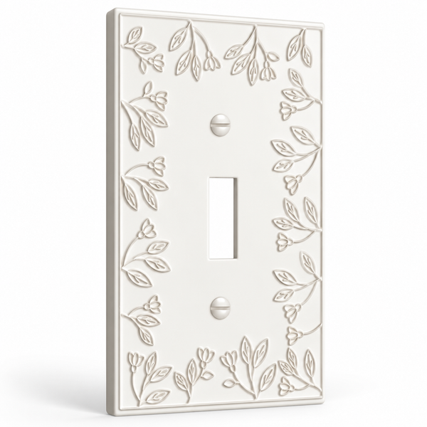 Floral 1G Toggle | White