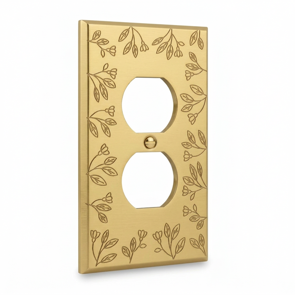 Floral 1G Duplex | Brushed Gold