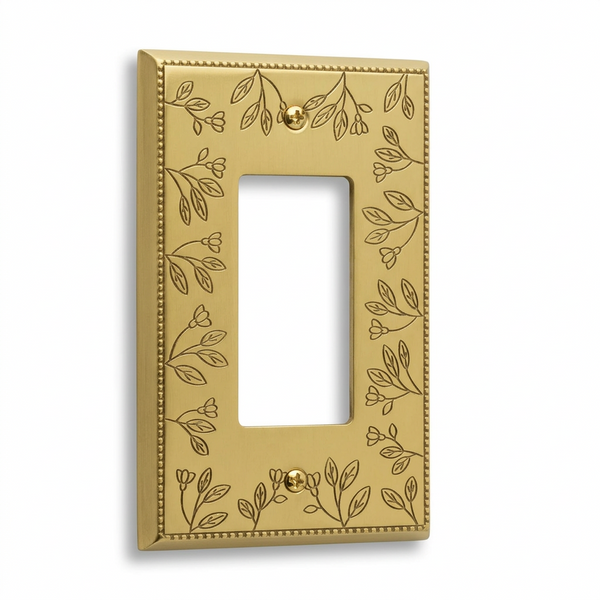Floral 1G Rocker | Brushed Gold