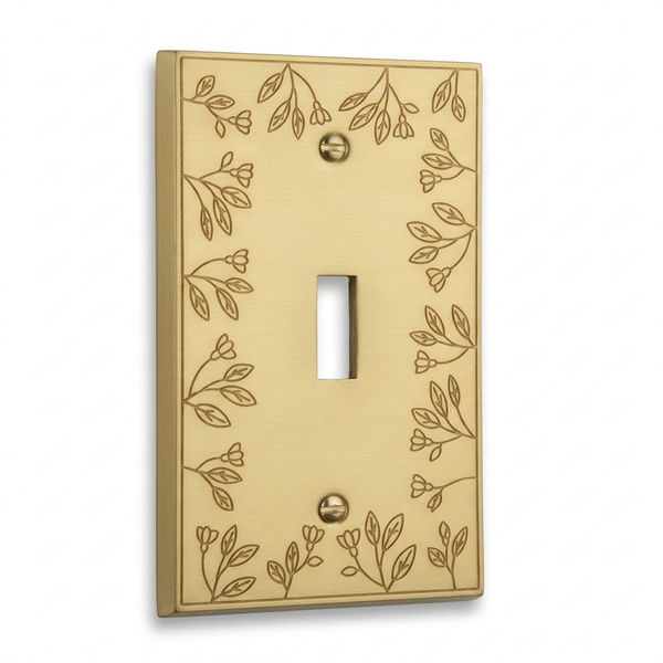 Floral 1G Toggle | Brushed Gold