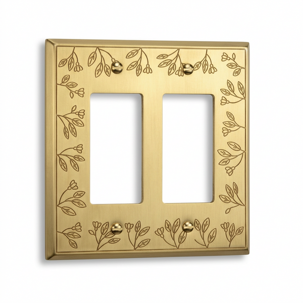 Floral 2G Rocker | Brushed Gold