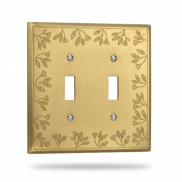 Floral 2G Toggle | Brushed Gold