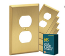 Brushed Brass Single Duplex Outlet Switchplate