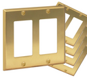 Brushed Brass 2 Gang Rocker Switchplate