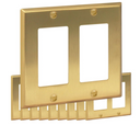 Brushed Brass 2 Gang Rocker Switchplate
