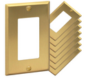 Brushed Brass Single Rocker Switchplate