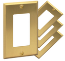Brushed Brass Single Rocker Switchplate