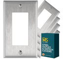 Stainless Steel Single Rocker Switchplate