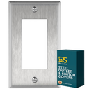 Stainless Steel Single Rocker Switchplate