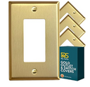 Brushed Brass 1 Gang Rocker Switchplate (Mid Size)