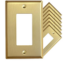 Brushed Brass 1 Gang Rocker Switchplate (Mid Size)